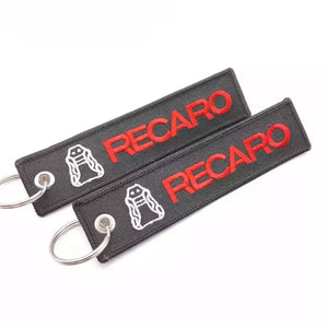 Recaro Keychain Embroidered Jet Tag Ring- TokyoToms.com