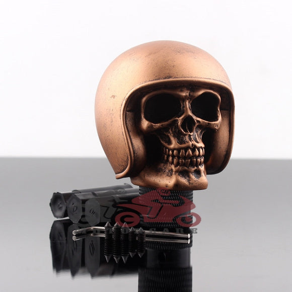 Retro Copper Skull Head Shift Gear Shifter [TokyoToms.com]