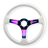 Tomu Hakone Gloss White with Neo Chrome Spoke Steering Wheel