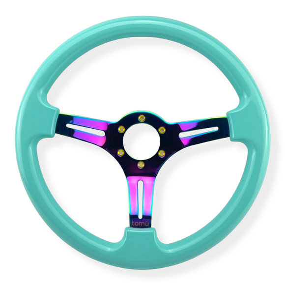 Tomu Hakone Gloss Tiffany Blue with Neo Chrome Spoke Steering Wheel