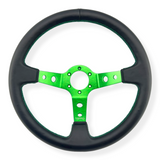 Tomu Ebisu Green Spoke with Black Leather Steering Wheel