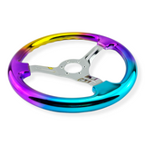 Tomu Gold, Pink & Blue Chrome with Chrome Spoke Steering Wheel