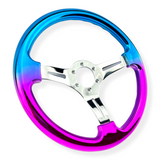 Tomu Pink and Blue Chrome with Chrome Spoke Steering Wheel