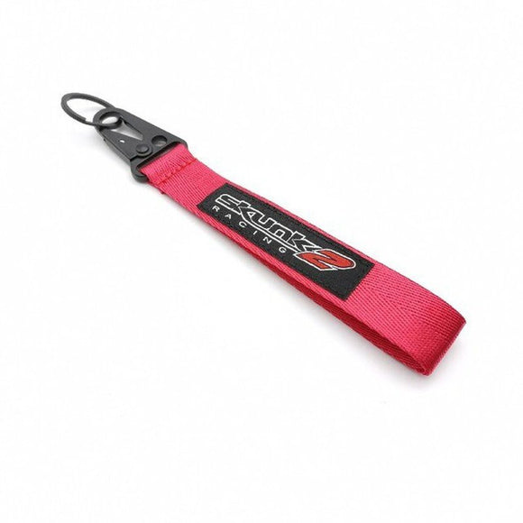Skunk2 Tow Hook Clasp Keychain Red- TokyoToms.com
