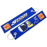 Spoon Sports JDM Keychain Jet Tag Key Ring Navy- TokyoToms.com