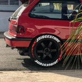 JDM Bridgestone Style Tyre Letter Stickers Set