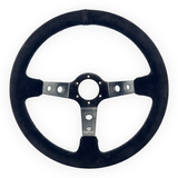 Tomu Ebisu Black Spoke with Black Suede Steering Wheel - Tokyo Tom's
