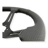 Tomu Akagi Black Perforated Leather Steering Wheel - Tomu - [www.Tomu-Store.com]