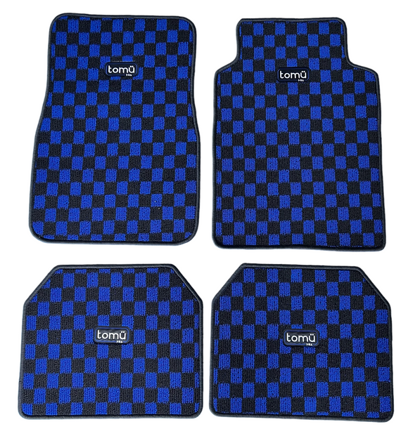 Tomu Blue Checker Floor Mats - Tokyo Tom's