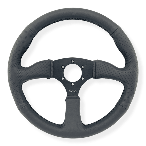 Tomu Circuit Black Perforated Leather Steering Wheel - Tokyo Tom's