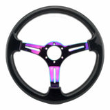 Tomu Hakone Gloss Black with Neo Chrome Spoke Steering Wheel - Tomu - [www.Tomu-Store.com]