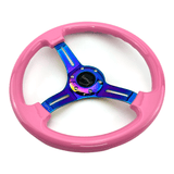 Tomu Hakone Gloss Pink with Neo Chrome Spoke Steering Wheel - Tomu - [www.Tomu-Store.com]
