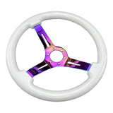 Tomu Hakone Gloss White with Neo Chrome Spoke Steering Wheel - Tomu - [www.Tomu-Store.com]