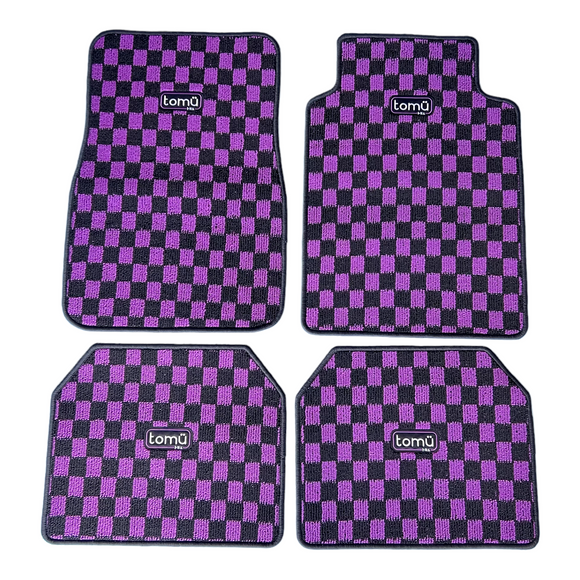 Tomu Purple Checker Floor Mats [TokyoToms.Com]