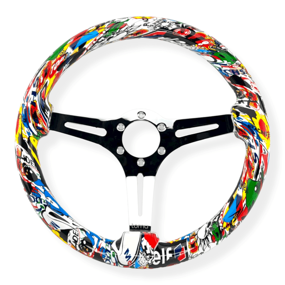Tomu Sticker Bomb Steering Wheel - Tomu - [www.Tomu-Store.com]