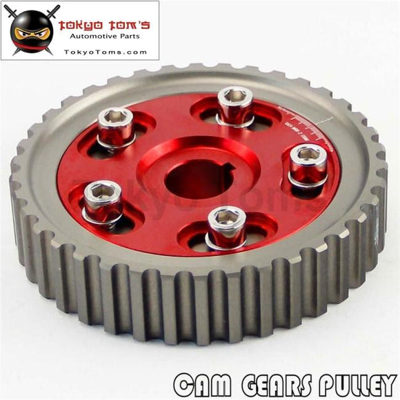 Adj Cam Gear Pulley Timing Fits For Honda Sohc D15 D16 D-Series Engine Red