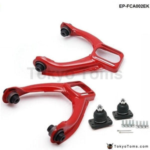 Adjustable Front Upper Control Arms Arm Camber Kit Racing For Honda Civic 96-00 Red Suspensions