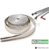 Aluminized Metallic Heat Shield Sleeve Insulated Wire Hose Cover Wrap 20Mm*10 Meter For Seat