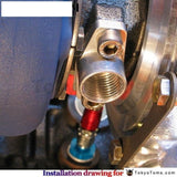Aluminum An10 1/2Npnt T3 T4 Turbo Oil Drain Return Flange Adapter Kit Gasket Engine Parts