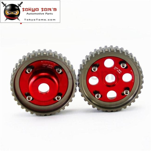 Aluminum Cam Gears Pulley Pair Fits For Toyota Levin 4Age 20V Ae101 Ae111 Red