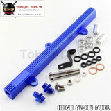 Aluminum Fuel Injector Inject Rail Fit For Mr2 Sw20 Celica St205 Gen3 3S-Gte Purple/blue Blue