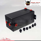 Aluminum Universal 4 Litre 4L Racing Car Fuel Surge Tank Swirl Pot System Black