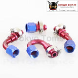 An 10 Size + Push On Oil Fuel Line Hose End Fitting With 45 Degree Turnning