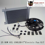 An-8An 25 Row Universal Enginetransmission Oil Cooler +7 Electric Fan