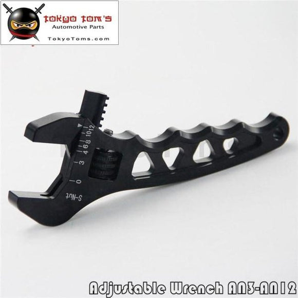 An Adjustable Aluminum Wrench Fitting Tools Spanner An3 3An-12An Black