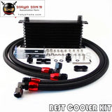 An10 10 Row Oil Cooler Kit For Bmw E36 Euro E82 E9X 135/335 E46 M3 Black