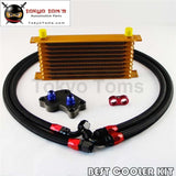 An10 10 Row Trust Oil Cooler Kit For Bmw Mini Cooper S R53 Supercharger Gold