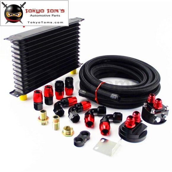 An10 13 Row 262Mm Universal Engine Oil Cooler Trust Type+M20Xp1.5 / 3/4 X 16 Filter Relocation+5M