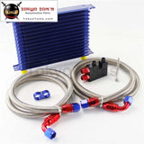 An10 15 Row 262Mm Oil Cooler Kit Fits For Bmw N54 Twin Turbo 135I E82 335I E90 E92 E93 Black / Blue
