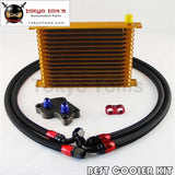 An10 15 Row Trust Oil Cooler Kit For Bmw Mini Cooper S R53 Supercharger Gold