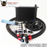 An10 30 Row Oil Cooler + 7 Electric Fan Kit For E36 Euro E82 E9X 135/335 E46 M3