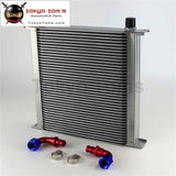 An10 40 Row Aluminum Engine Transmission Oil Cooler Radiator British Style+2Pcs 90 Degree Fittings