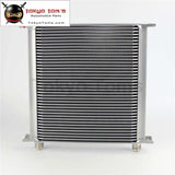An10 40 Row Aluminum Engine Transmission Oil Cooler Radiator British Style Silver