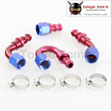 An10 An-10 10 An 180 Degree Push On Oil Fuel Line Hose End Fitting