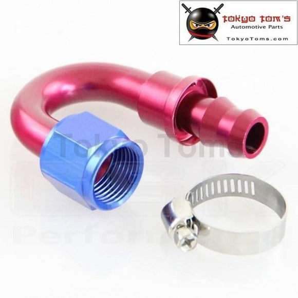An10 An-10 10 An 180 Degree Push On Oil Fuel Line Hose End Fitting