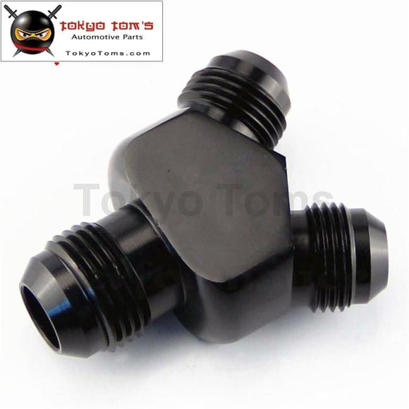 An10 Inlet An8 An-8 Outlet Y Block Car Performance Aluminum Fittings Adapter Black