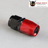 An10 Straight Aluminum Oil Cooler Hose Fitting Reusable End Black And Red Fuel Push-On Fittings