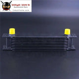 An10 Universal Aluminum Engine Transmission 9 Row 248Mm Oil Cooler Mocal Type Black
