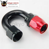 An12 12-An 180 Degree Swivel Oil/fuel/gas Line Hose End Male Fitting Universal Bk / Bl