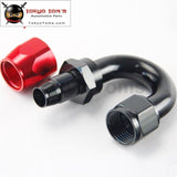 An12 12-An 180 Degree Swivel Oil/fuel/gas Line Hose End Male Fitting Universal Bk / Bl