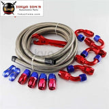 An12 Stainless Steel/ Nylon Braided Oil Line / Hose +Fitting End Adaptor W/ Wrench Tools Spanner Kit