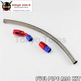 An8 8-An Stainless Steel Braided Oil/fuel Line Hose+Straight+45 Degre Swivel Fitting