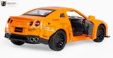 Beargor 1:32 Alloy Mini Auto Gtr Race Car Toy Diecast Pull Back Model With Music Light Desk