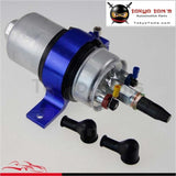 Billet High Flow Universal 044 Fuel Pump+ Filter Bracket Mount Clamp Black / Red Blue