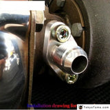 Billet Turbo Oil Drain Return Flange 10An Garrett Gt28 Gt30 Gt35 M8 Hole Engine Parts