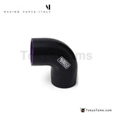 Black & Purple 2 51Mm 90 Degree Elbow Silicone Hose Pipe Turbo Intake For Vw Golf 4